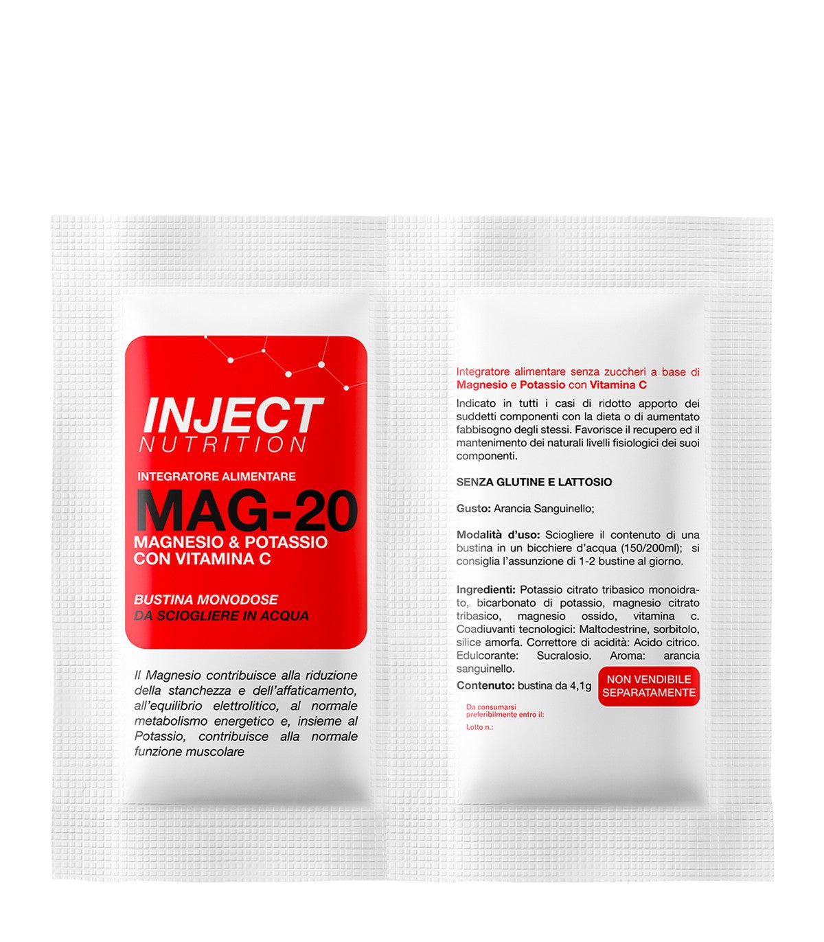 MAG-20 Senza Zuccheri (20 Bustine) INJECT NUTRITION