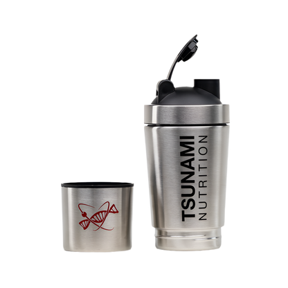 Shaker Metal con Portapillole 600 ml + 200 ml