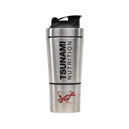 Shaker Metal con Portapillole 600 ml + 200 ml