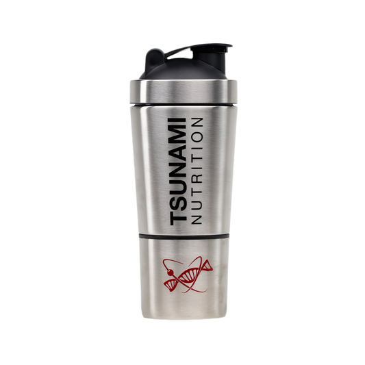 Shaker Metal con Portapillole 600 ml + 200 ml