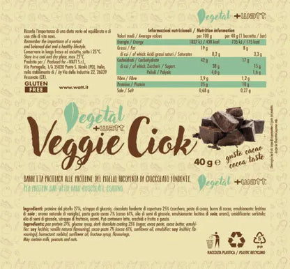 Veggie Ciok barretta proteica +Watt cioccolato